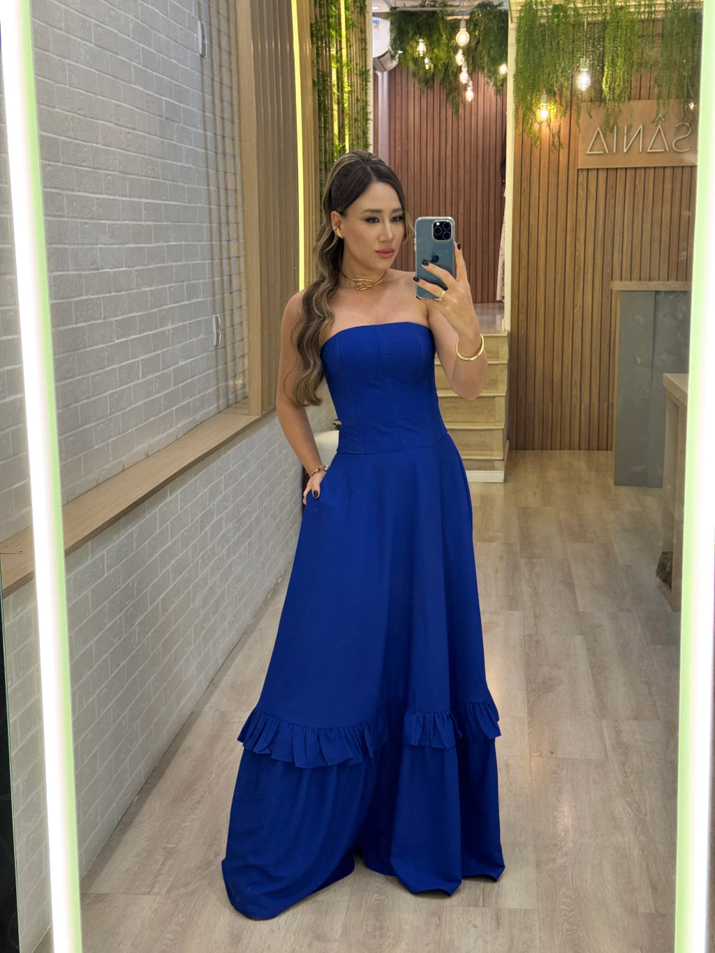 Vestido Ana Cecília - Azul
