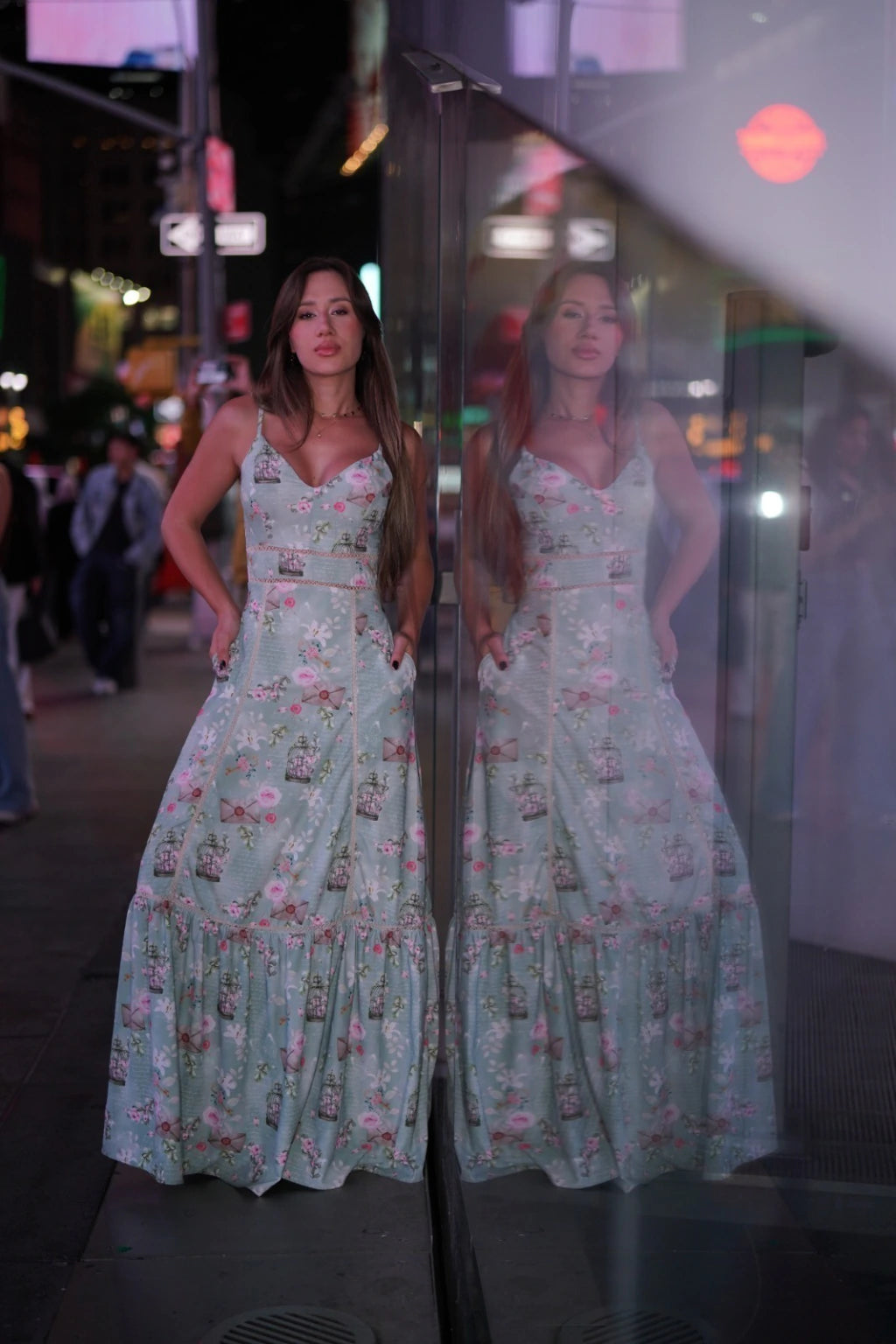 Vestido Evânia - Estampa Verde