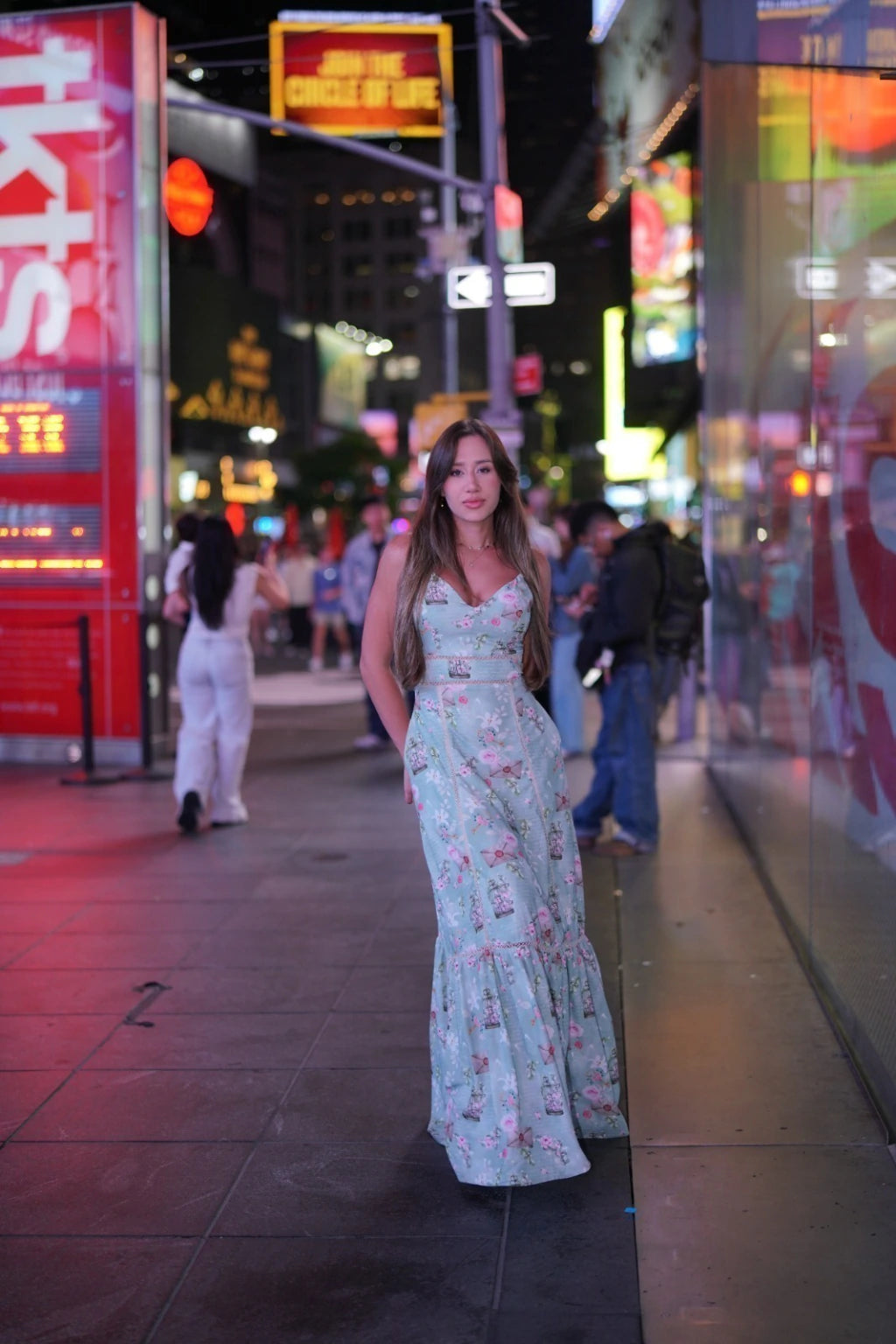 Vestido Evânia - Estampa Verde