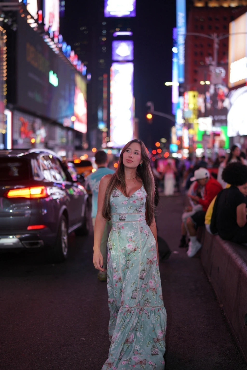 Vestido Evânia - Estampa Verde