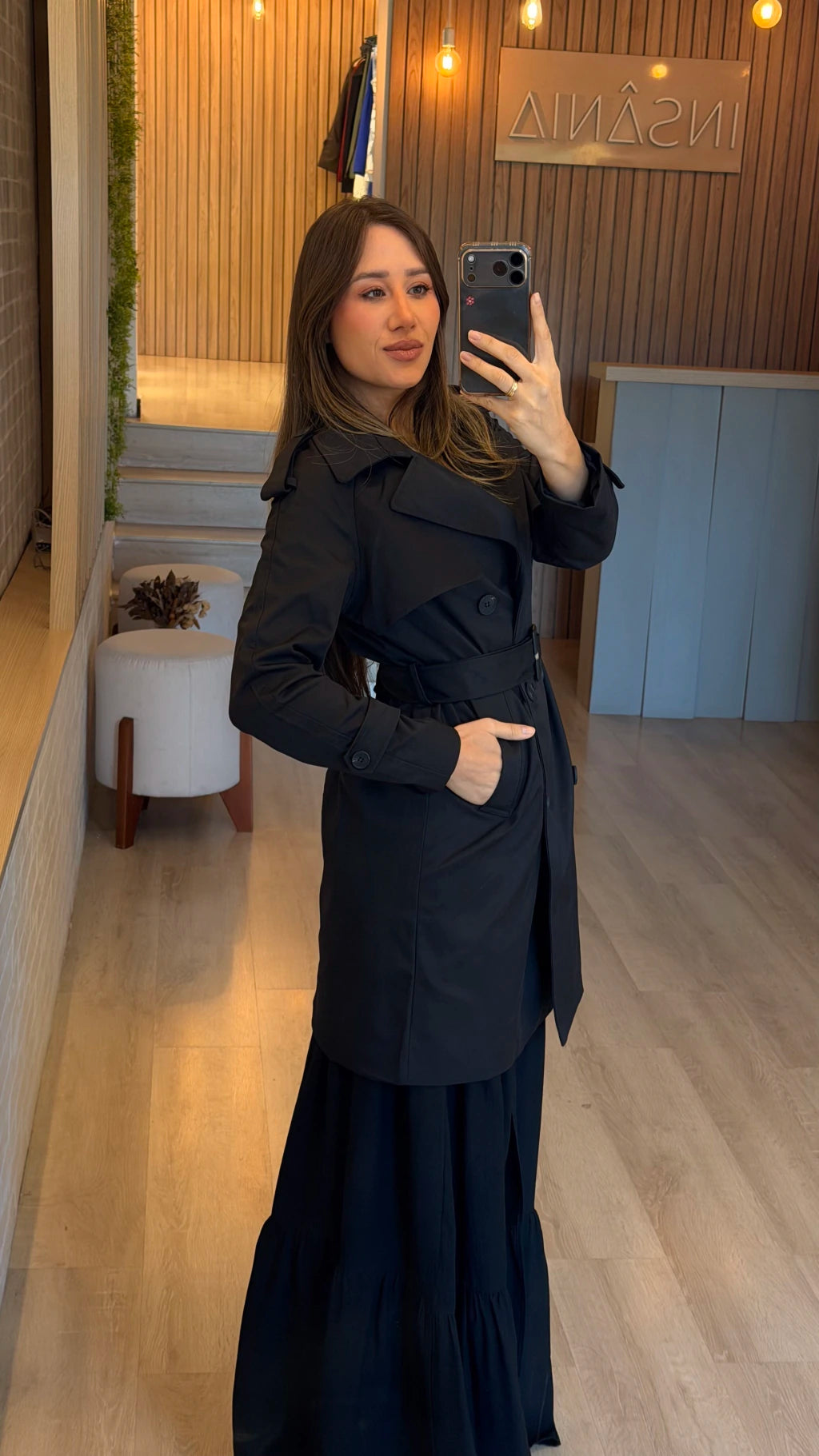 Trench Coat - Preto