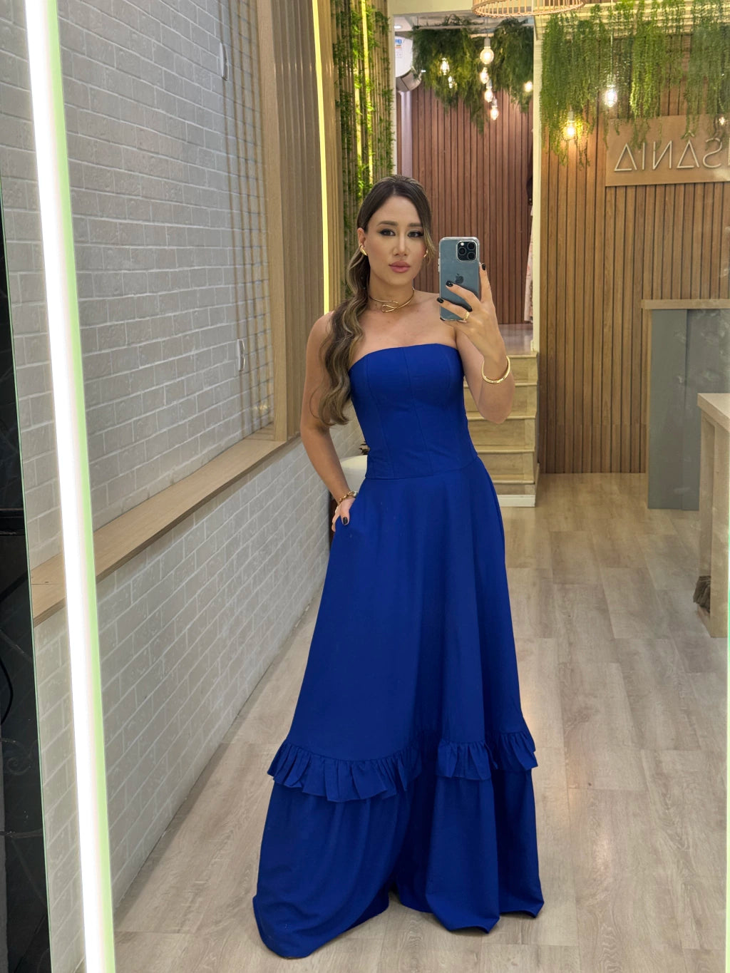 Vestido Ana Cecília - Azul
