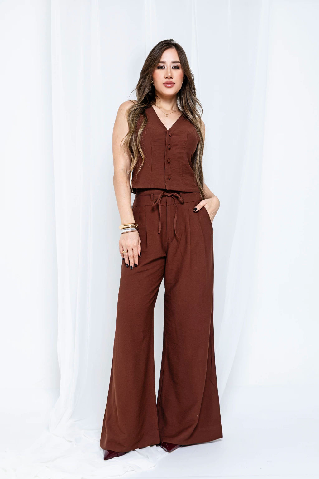 Conjunto Alfaiataria - Marrom