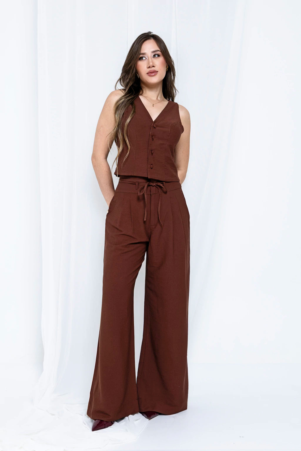 Conjunto Alfaiataria - Marrom